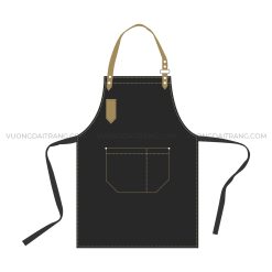 Tạp Dề Kaki Cotton Đai Nâu
